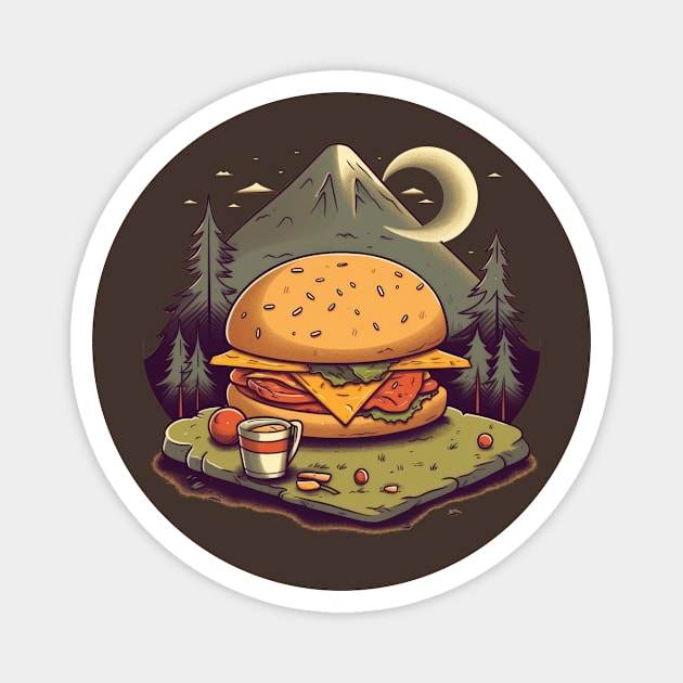 Cheeseburger Campout Magnet by JensenArtCo